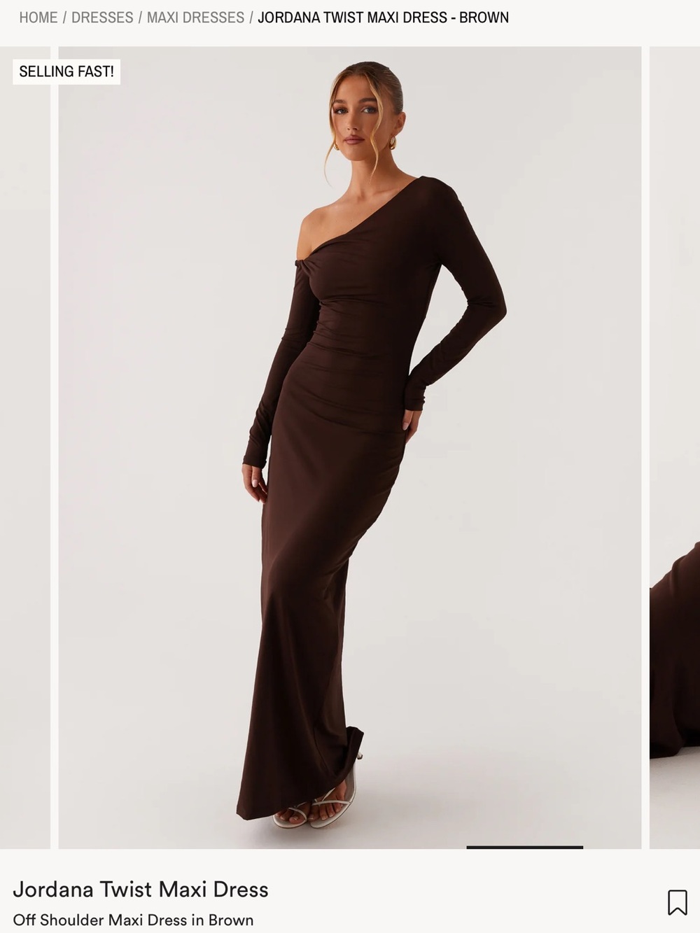 Maxi off-the-shoulder dress
